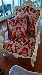 G12-2 / T54 RED CLASSIC PATTERN UPHOLSTERY FABRIC